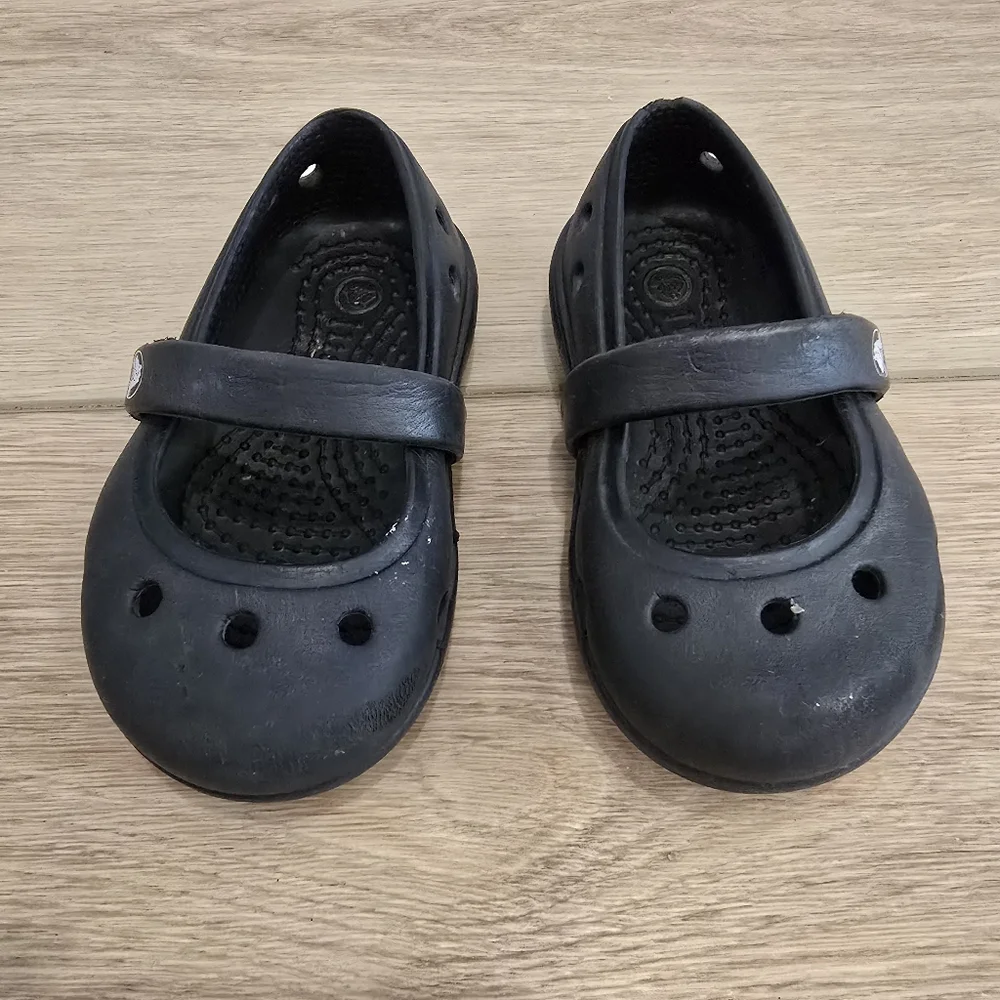 Crocs Baby Toddler Size 4 C Shoes Clogs Kids Water Sandals Slip On Black